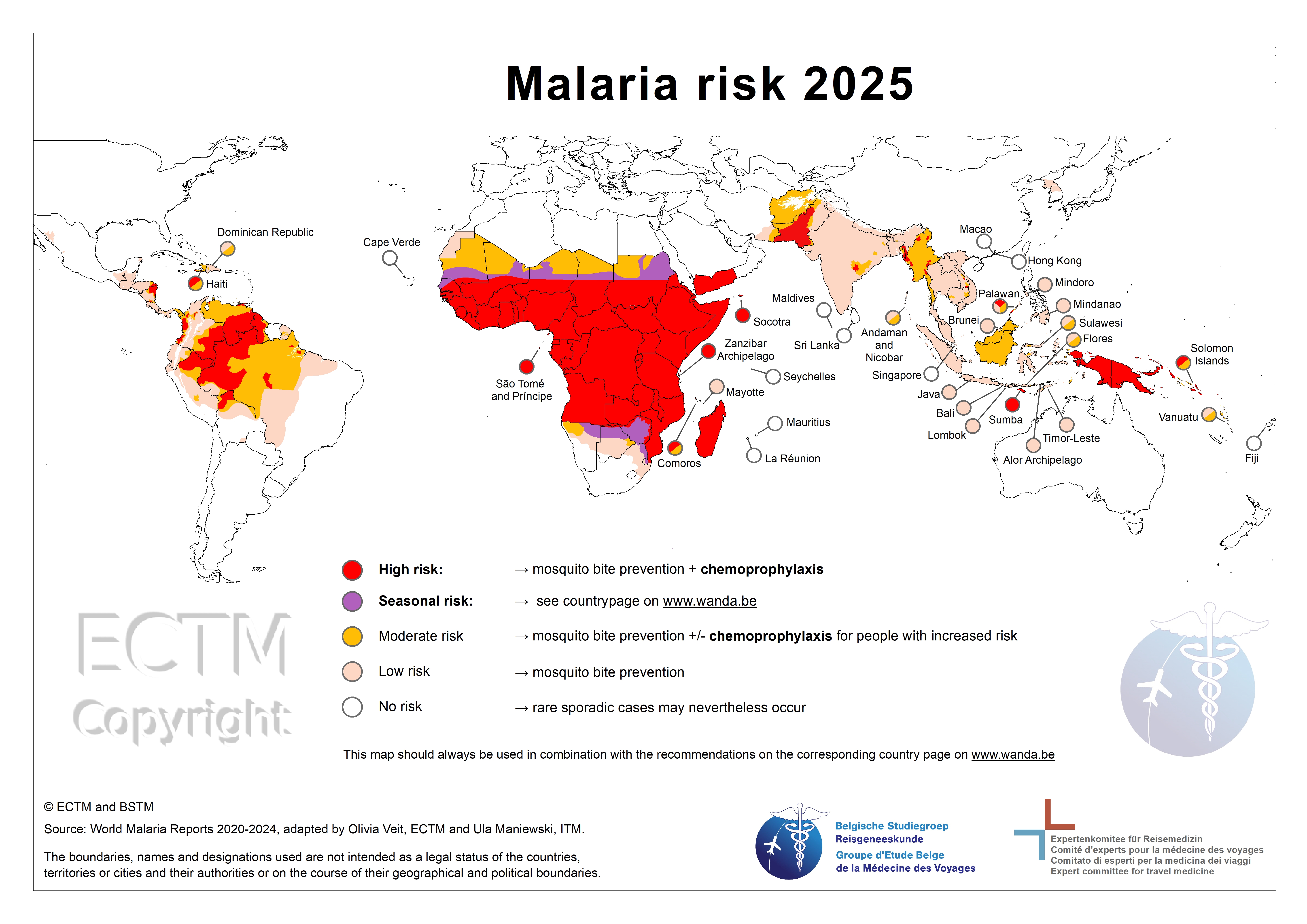 Malaria wereldwijde distributie 2025